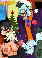 Santa Joker brings XXX presents to Super heroes