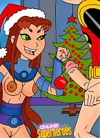 Starfires dances naked and gets her ass loaded with creamy sperm