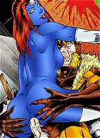 Two X-Men, Mystique and Sabertooth, going at it like sex crazed freaks!
