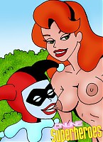 Harley and Ivy gets penetrated in their holes