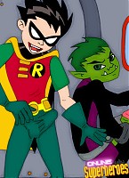 Comics about Teen titans having sex on board while flying on vacation